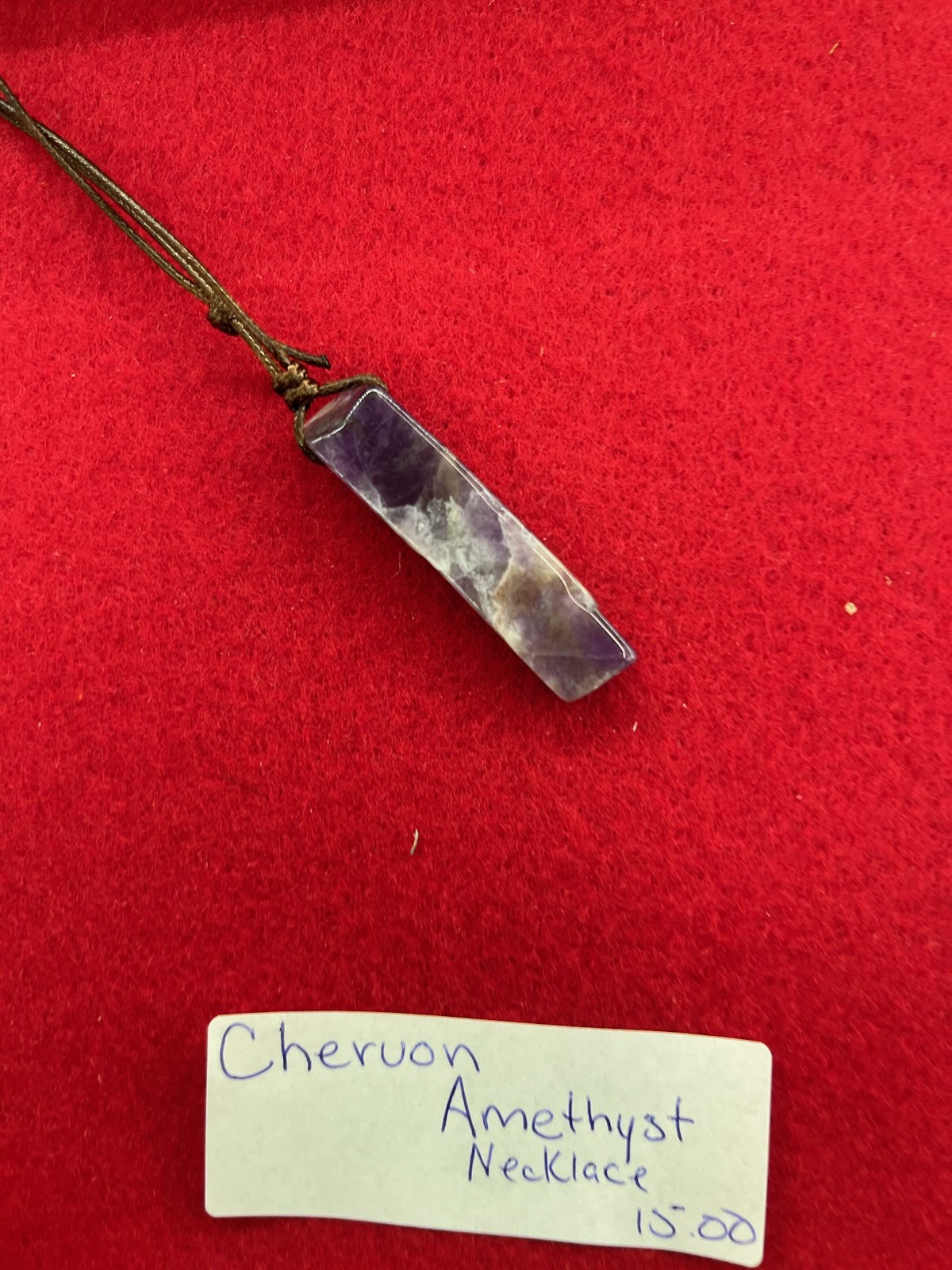 A piece of paper with the name cherion attached to it.