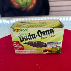 A box of tropical dudu-osun fruit soup