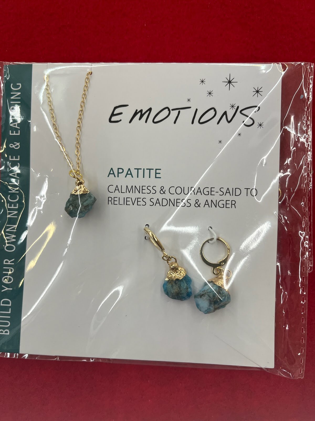 A package of jewelry with the words " emotions apatite."