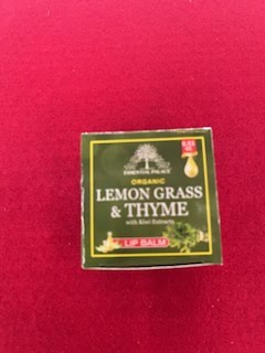 A box of lemon grass and thyme lip balm.
