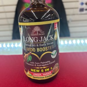 A bottle of long jack blood booster