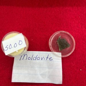 A piece of paper with the word moldavite written on it.