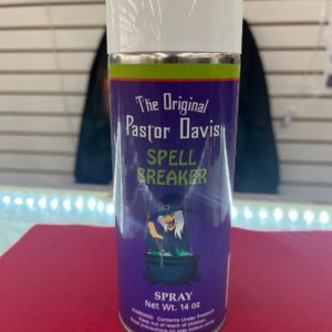 A spray bottle of the original pastor davids spell breaker.