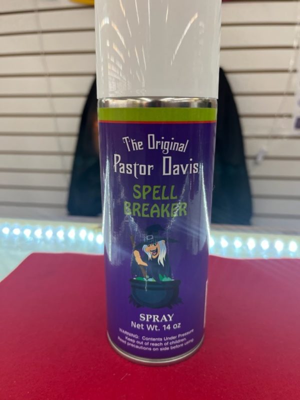 A spray bottle of the original pastor davids spell breaker.