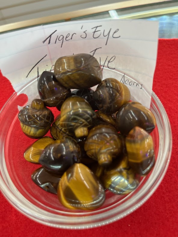 A bowl of tiger eye is on the table.